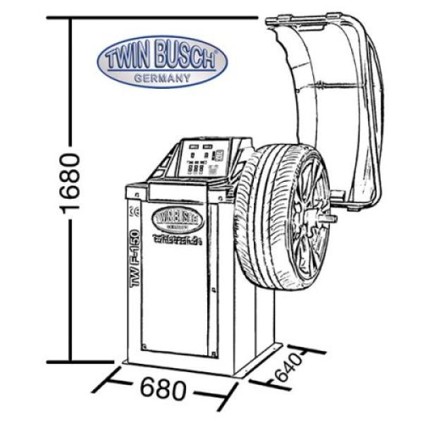 Twin Busch TWF150-TWX610: Set - Reifenmontagemaschine TWX-610 + Reifenwuchtmaschine TWF-150